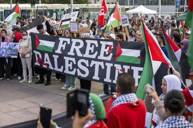 Protest poparcia dla Palestyny w Szwajcarii /MARTIAL TREZZINI /PAP/EPA