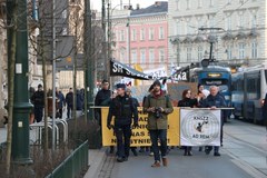 Protest pracowników sądów w Krakowie