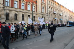 Protest pracowników sądów w Krakowie