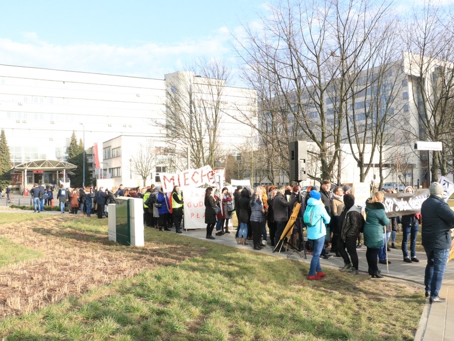 Protest pracowników /Józef Polewka /RMF FM