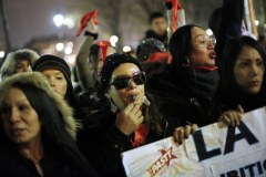 Protest prostytutek na ulicach Paryża