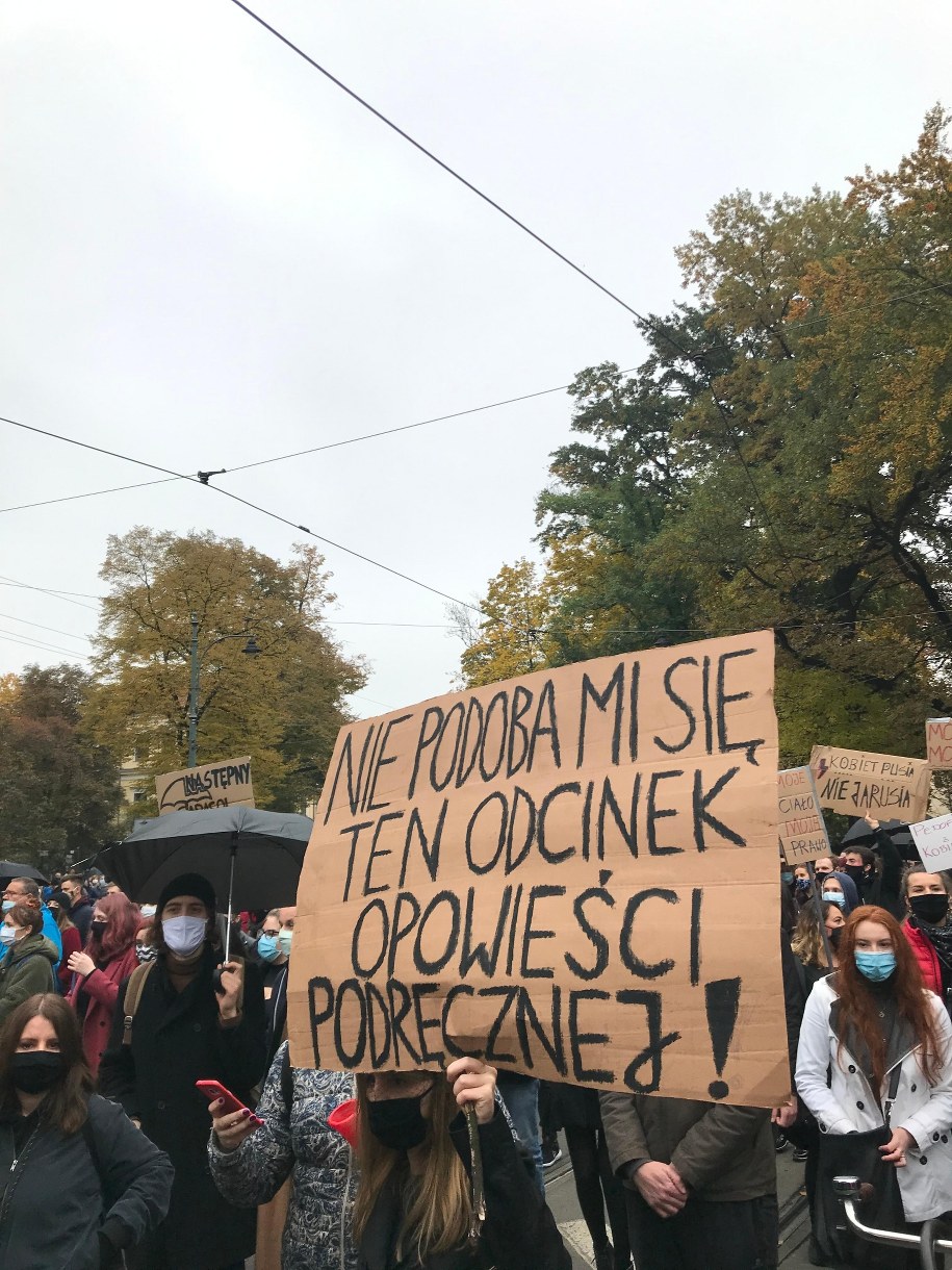 Protest przeciw zaostrzeniu przepisów ws. aborcji w Krakowie /Katarzyna Staszko /RMF FM