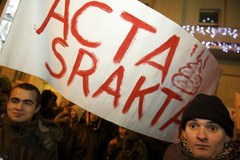 Protest przeciwko ACTA w Trójmieście