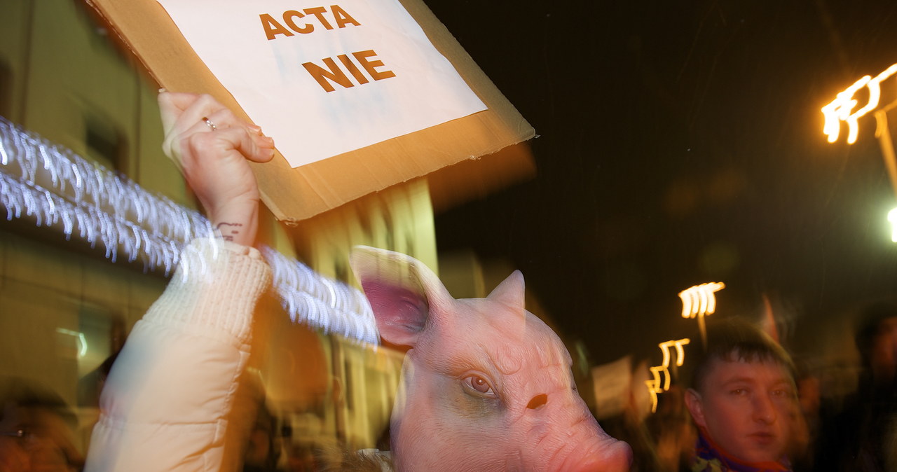 Protest przeciwko ACTA w Trójmieście