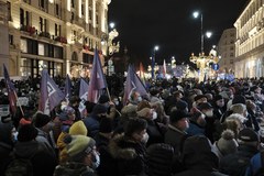 Protest przeciwko "lex TVN" w Warszawie