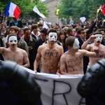 Protest przeciwko małżeństwom homoseksualnym we Francji