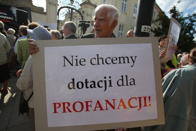 Protest przeciwko organizacji „Golgota Picnic” /PAP/Leszek Szymański /PAP