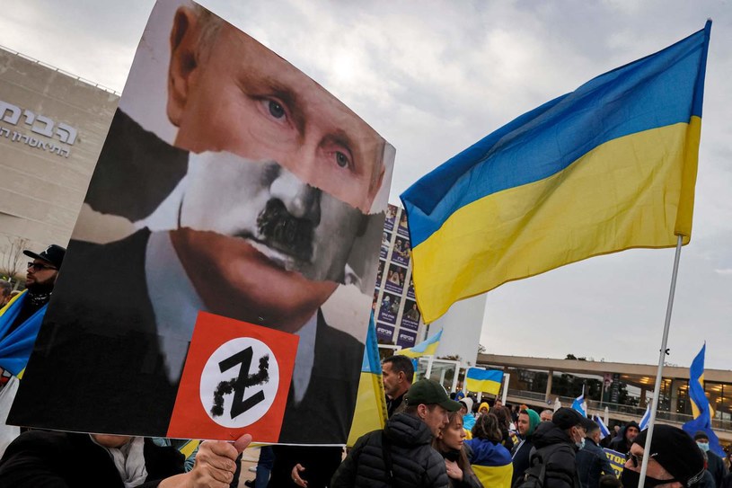 Protest przeciwko rosyjskiej inwazji na Ukrainę w Tel Awiwie 20 marca 2022 r. (zdj. ilustracyjne) /AFP