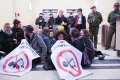 Protest przeciwko wycince Puszczy Białowieskiej 