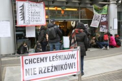 Protest przeciwko wycince Puszczy Białowieskiej 