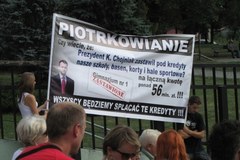 Protest przeciwko zastawianiu szkół w Piotrkowie Trybunalskim