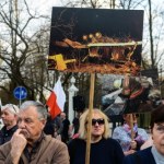 Protest przed ambasadą Rosji. "Putin będzie ścigany i skazany za to, co zrobił"