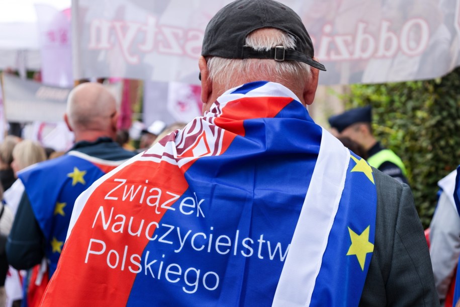 Protest przed gmachem MEN /Albert Zawada /PAP