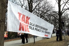 Protest przed kancelarią premiera 