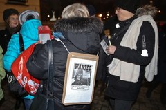 Protest przed Komendą Stołeczną Policji w Warszawie