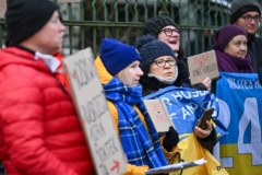 Protest przed konsulatem Federacji Rosyjskiej w Gdańsku
