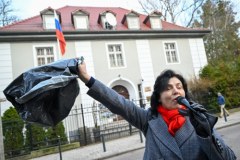 Protest przed konsulatem Federacji Rosyjskiej w Gdańsku