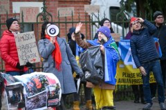 Protest przed konsulatem Federacji Rosyjskiej w Gdańsku