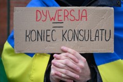 Protest przed konsulatem Federacji Rosyjskiej w Gdańsku