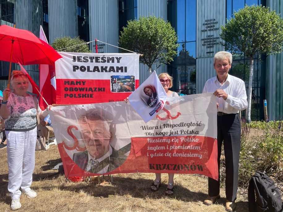 Protest przed Sądem Najwyższym /Marcin Suchmiel /RMF FM