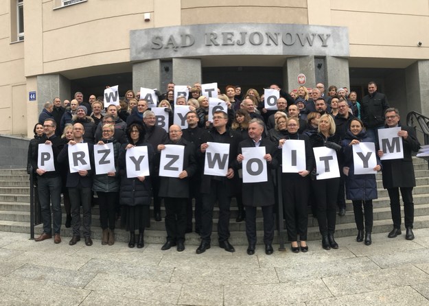 Protest przed sądem w Olsztynie /Piotr Bułakowski /RMF FM