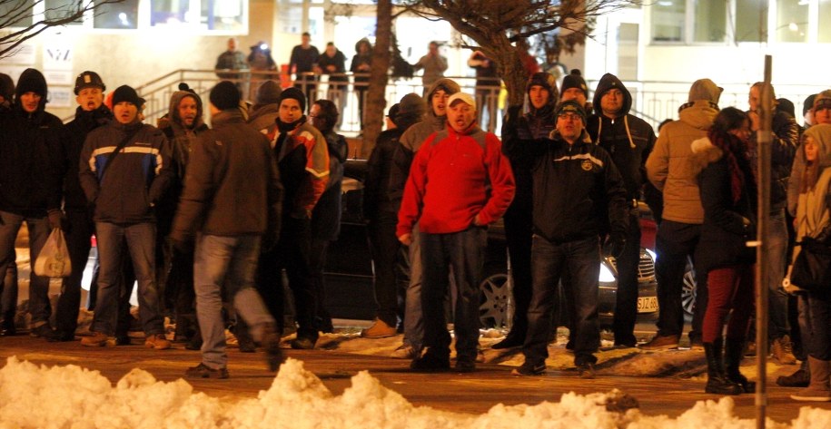 Protest przed siedzibą JSW /Andrzej Grygiel /PAP