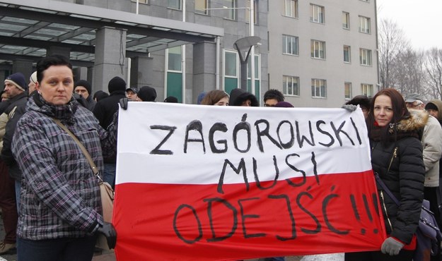 Protest przed siedzibą JSW /Andrzej Grygiel /PAP