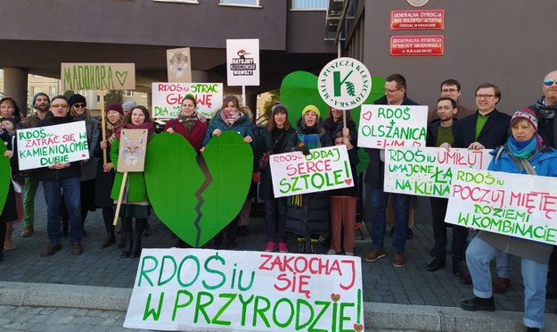 Protest przed siedzibą RDOŚ /Przemysław Błaszczyk /RMF MAXX