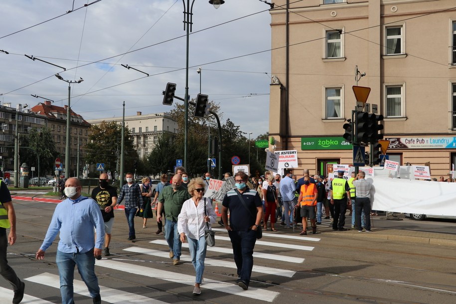 Protest przedsiębiorców na Kazimierzu /Józef Polewka /RMF FM