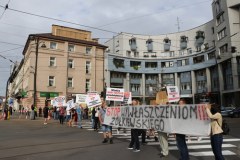 Protest przedsiębiorców na krakowskim Kazimierzu 
