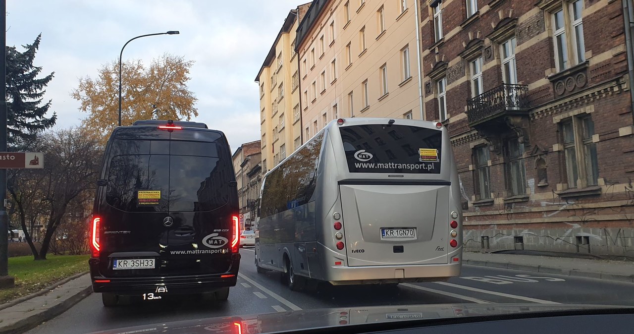 Protest przewoźników w Krakowie /INTERIA.PL