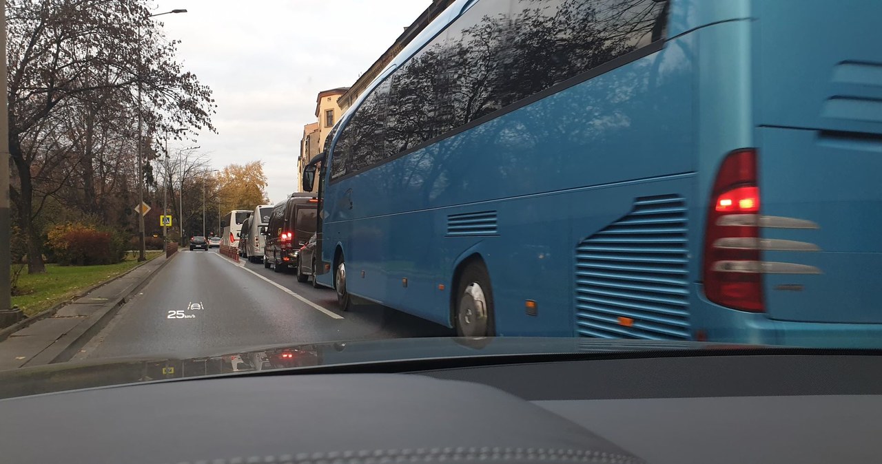 Protest przewoźników w Krakowie /INTERIA.PL