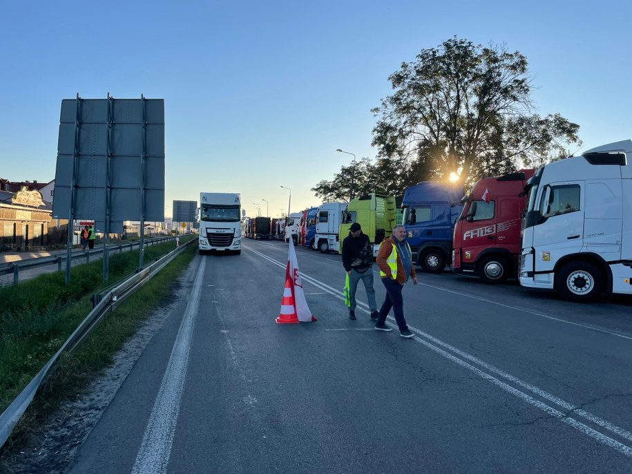 Protest przewoźników /Krzysztof Kot /RMF FM