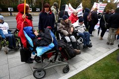 Protest rodziców niepełnosprawnych