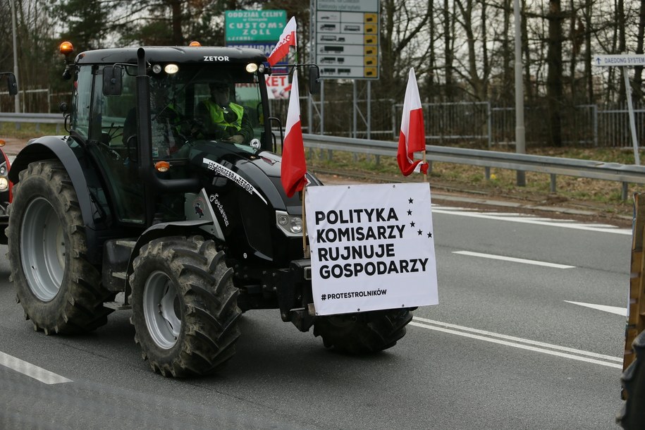 Protest rolników moście granicznym w Cieszynie /Jarek Praszkiewicz /PAP