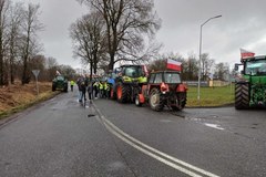 Protest rolników na dk nr 10