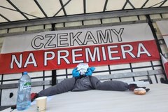 Protest rolników na przejściu granicznym w Świecku