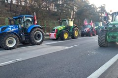 Protest rolników na przejściu granicznym w Świecku
