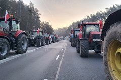 Protest rolników na przejściu granicznym w Świecku