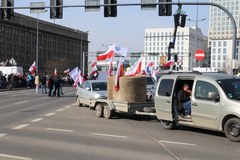Protest rolników na rondzie Mogilskim w Krakowie. Galeria