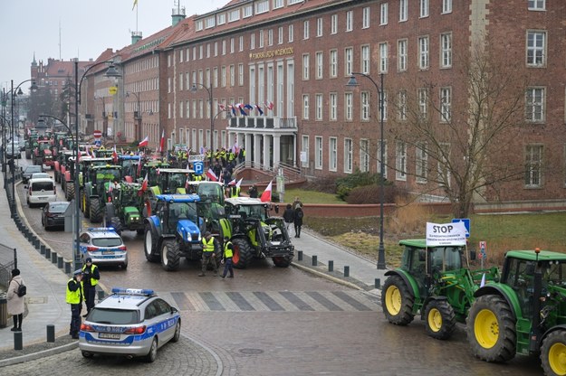 Protest rolników przed Urzędem Wojewódzkim w Gdańsku / 	Adam Warżawa    /PAP