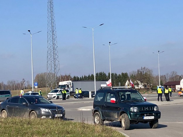 Protest rolników przy granicy /Komenda Wojewódzka Policji w Białymstoku /