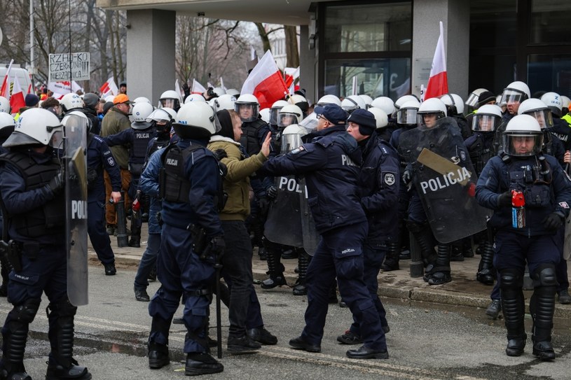 Protest rolników. Starcia przed Sejmem
