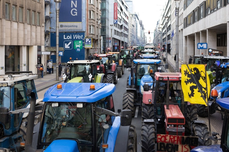 Protest rolników w Brukseli przeciwko umowie z Mercosur (zdj. z 18 grudnia) /Lafargue Raphael/ABACA /PAP/Abaca