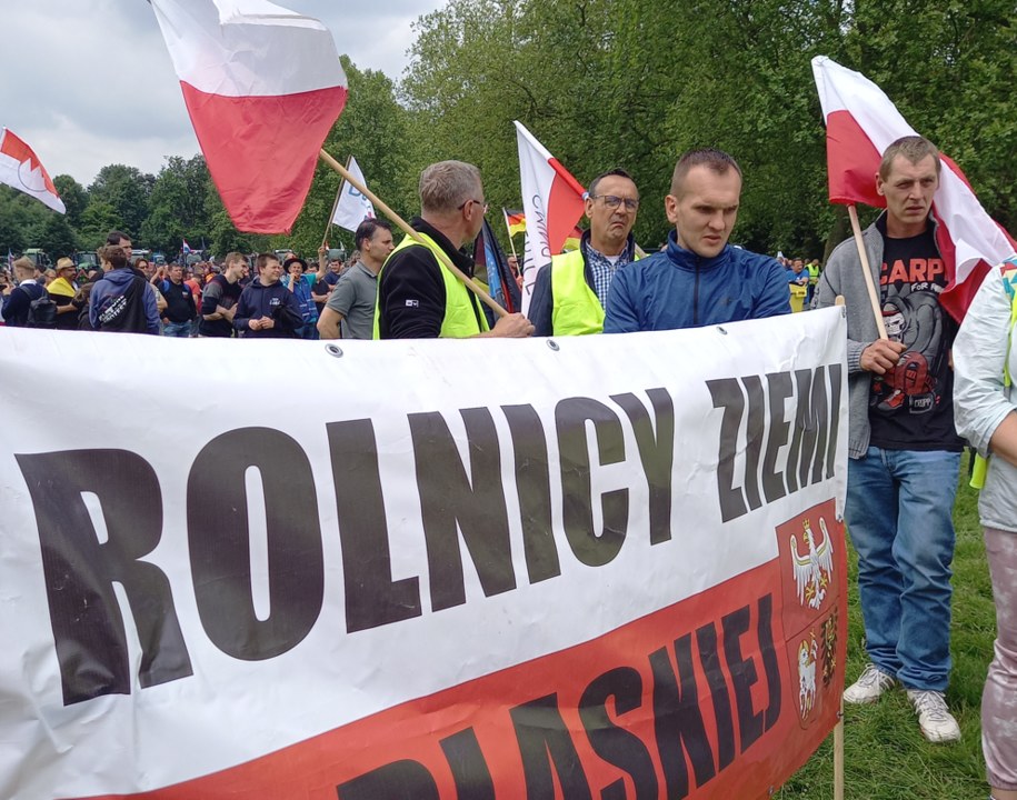 Protest rolników w Brukseli /Katarzyna Szymańska-Broginon /RMF FM