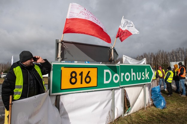 Protest rolników w Dorohusku /Wojtek Jargiło /PAP