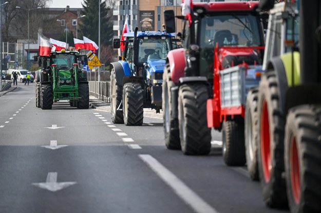 Protest rolników w Kielcach na zdjęciu z 21 marca /Piotr Polak /PAP