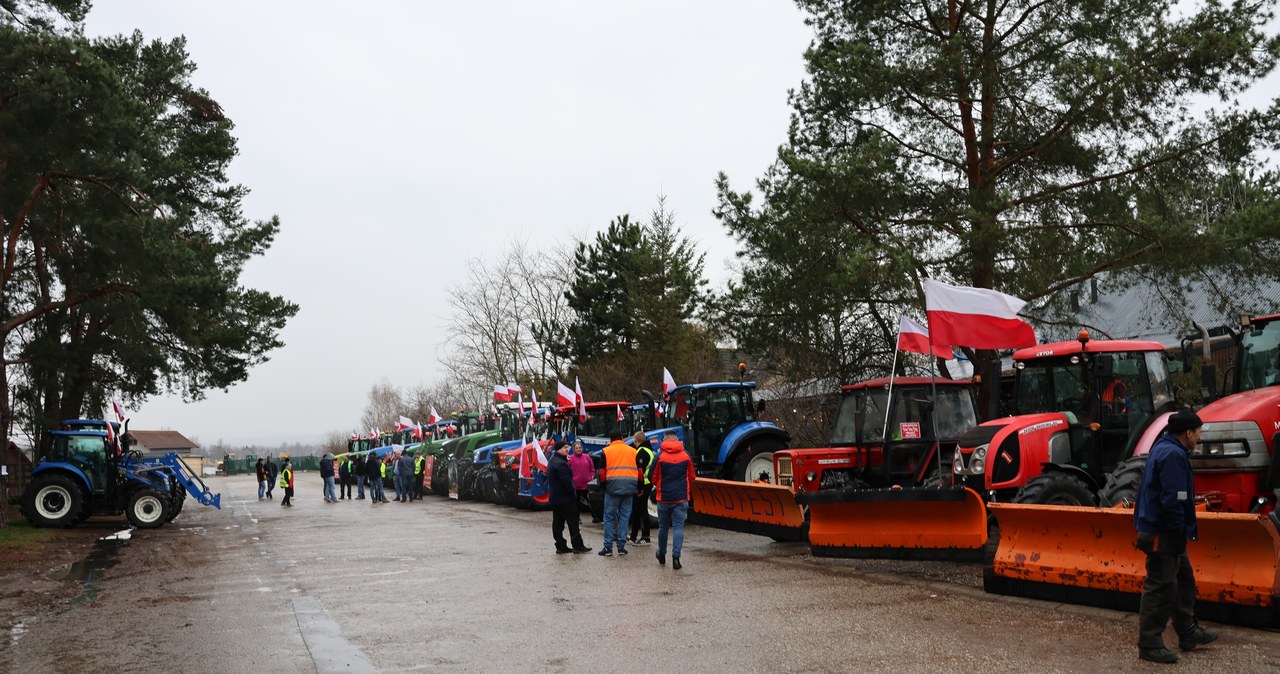 Protest rolników w Kryspinowie pod Krakowem 