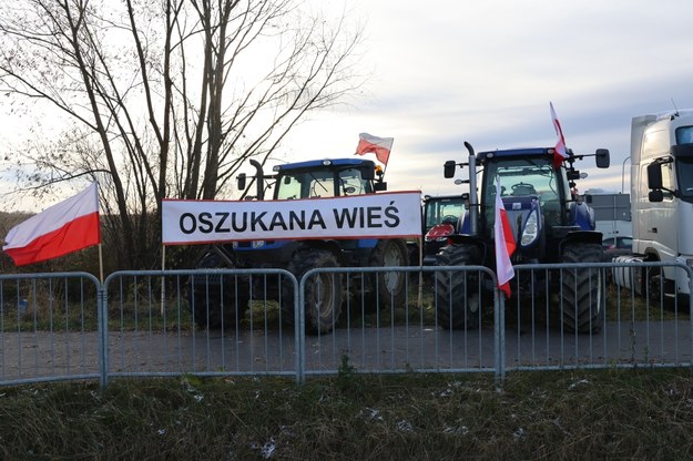 Protest rolników w Medyce /Jacek Skóra