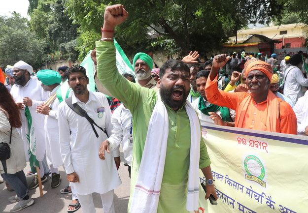 Protest rolników w New Delhi /HARISH TYAGI   /PAP/EPA